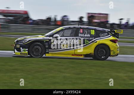 Daryl Deleon, Cupra Leon, Duckhams Racing with Bartercard, BTCC, British Touring Car Championship, round eight of the 2024 season, Snetterton, Norwich Stock Photo