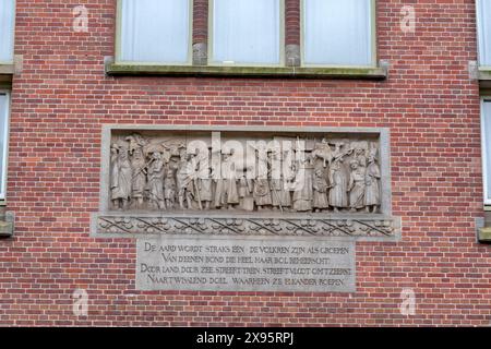 Ornament Beurs Van Berlage Building At The At Amsterdam The Netherlands 27-5-2024 Stock Photo