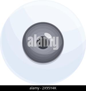 Detailed flat design vector of a camera lens, suitable for photographyrelated content Stock Vector