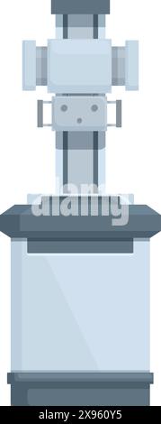 Flat design vector illustration of a sophisticated medical imaging machine on a white background Stock Vector