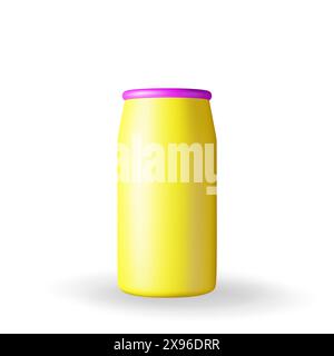 3D detergent powder bottle isolated on white. Stock Vector