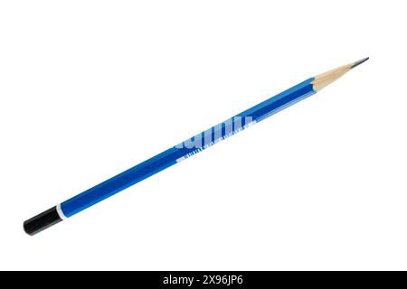 blue pencil isolated on white background Stock Photo