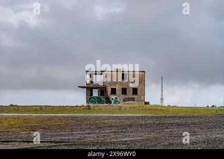 disused air field, Davidstow, Cornwall Stock Photo