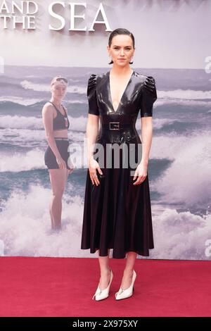 Daisy Ridley attends the UK Gala screening for "Young Woman And The Sea