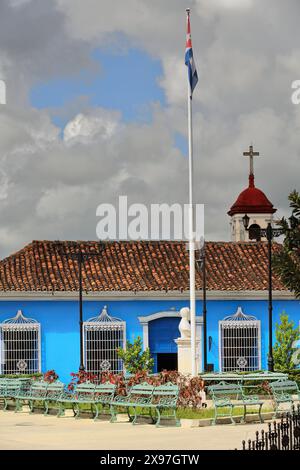 324 The Provincial Museum, set up in a colonial building from the mid 18th century on the Parque Serafin Sanchez Park west side. Sancti Spiritus-Cuba. Stock Photo