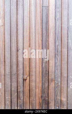 Outdoor weathered wooden cladding Stock Photo