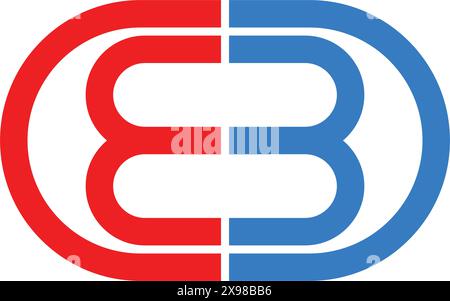 bd letter logo illustration design Stock Vector