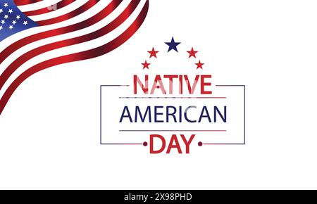 Honoring Native American Heritage A USA Flag Illustration Design Stock Vector