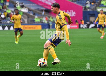 Real Salt Lake defender Bryan Oviedo (3) takes a moment before an MLS