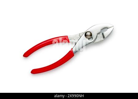 Closed slip joint pliers, anti-magnetic titanium, isolated on white background Stock Photo