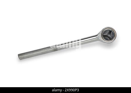 Multi purpose combination iron socket wrench isolated on white background Stock Photo