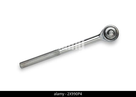 Multi purpose combination iron socket wrench isolated on white background Stock Photo