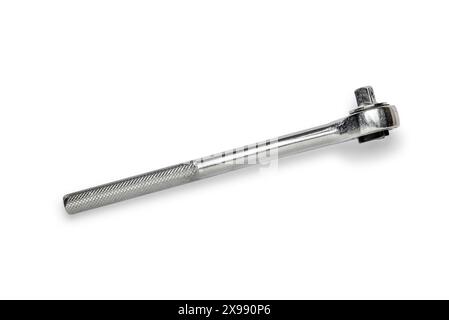 Multi purpose combination iron socket wrench isolated on white background Stock Photo
