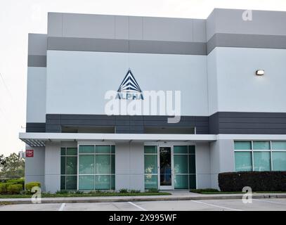 Houston, Texas USA 04-07-2024: Alpha office building exterior company business insulation and waterproofing. Stock Photo
