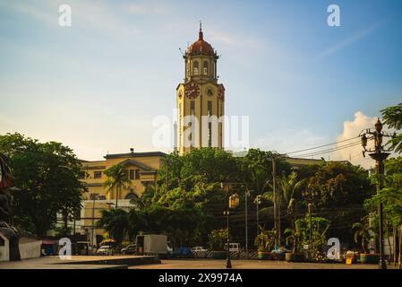 Clock tower of Manila City Hall in the historic center of Ermita, Manila, philippines Stock Photo