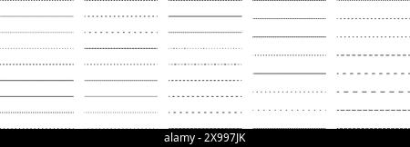 Set of dashed lines. Vector design elements. Stock Vector