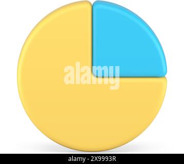 circle diagram 3d icon. realistic vector illustration isolated on white ...