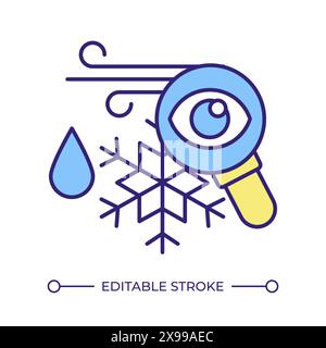Weather data RGB color icon Stock Vector