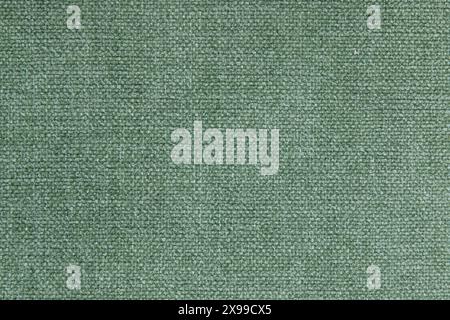 Green textile with tightly woven texture, robust and durable material in an uniform neutral color suitable for various design contexts Stock Photo