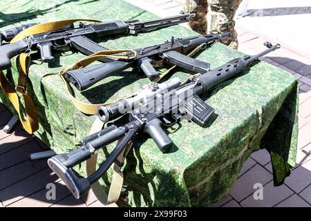 Various firearms. Different samples of russian small arms Stock Photo