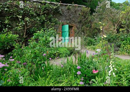 hartland abbey walled garden, north devon, england Stock Photo
