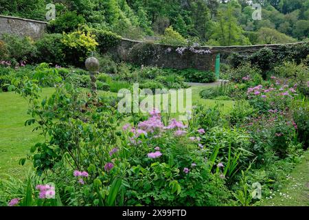 hartland abbey walled garden, north devon, england Stock Photo