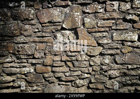 devon stone wall background Stock Photo