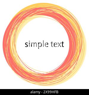 Vector abstract colorful swirl shape isolated on white background. Rainbow abstract circle frame Stock Vector