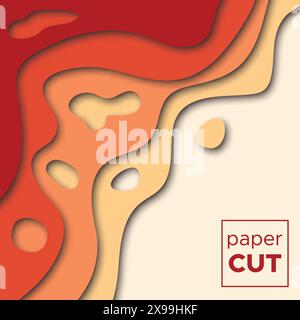 Abstract  Background with Paper Cut shapes. Vector illustration. Stock Vector