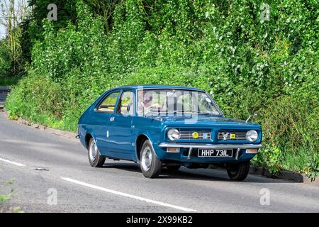 1973 Morris Marina GT 1.3 driving on a country road Stock Photo