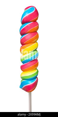 colorful lollipops isolated on white background Stock Photo