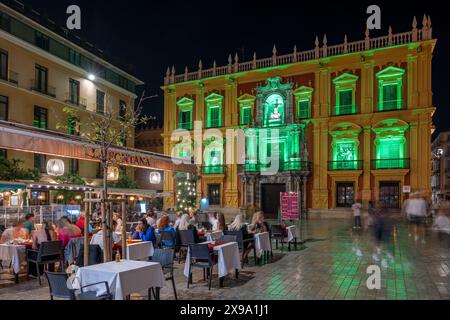 Palacio Episcopal (Bishop's Palace), Plaza del Obispo, Malaga, Andalusia, Spain Stock Photo