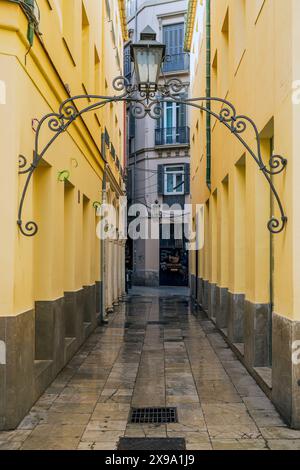 Picturesque alley in the old town, Malaga, Andalusia, Spain Stock Photo