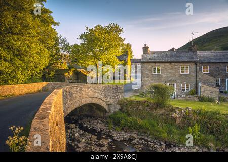 The small village of Thwaite in the Yorkshire Dales, North Yorkshire, England. It is in Swaledale and is part the district of Richmondshire Stock Photo