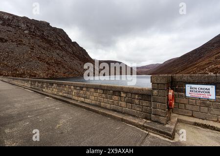 Reservoir Ben Crom Dam Moure Mountains Lake Northern Ireland UK Europe Stock Photo