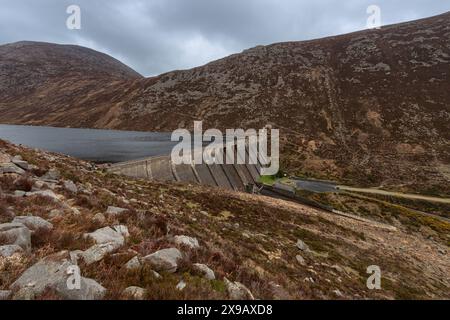 Reservoir Ben Crom Dam Moure Mountains Lake Northern Ireland UK Europe Stock Photo