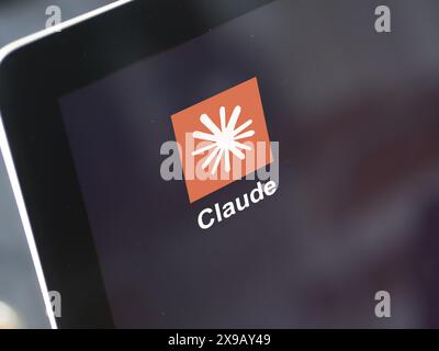 Claude Ai by Anthropic AI on a screen phone. Stock Photo