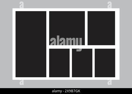 Elegant torn photo frame polaroid mockup premium vector Stock Vector