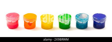 Set of Childrens Paint Isolated on a White Background Stock Photo