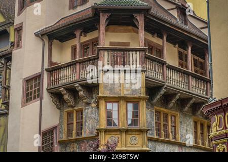 Maison Pfister, Rue des Marchands, Altstadt, Colmar, Elsass, Frankreich *** Maison Pfister, Rue des Marchands, Old Town, Colmar, Alsace, France Stock Photo