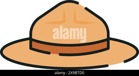 Isolated forest ranger hat icon Vector Stock Vector