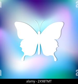 Flying Butterfly, abstract background, wallpaper, design with copy space Stock Vector
