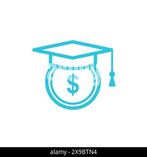 Scolarship icon. Isolated on white background. From blue icon set Stock Vector