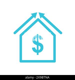 Cost of living icon, Isolated on white background. From blue icon set. Stock Vector