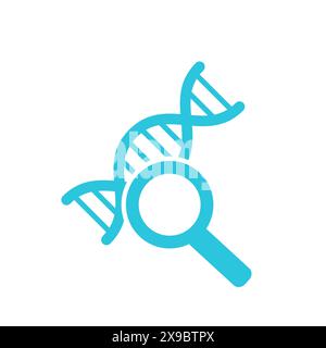DNA  research icon. Isolated on white background. From blue icon set. Stock Vector
