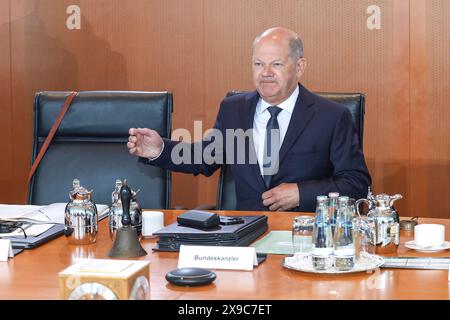 Federal Chancellor Olaf Scholz (SPD), photographed during a government ...