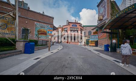 Genting sky worlds outdoor theme park in Genting Highlands, Pahang,  Malaysia showing central park gardens Stock Photo