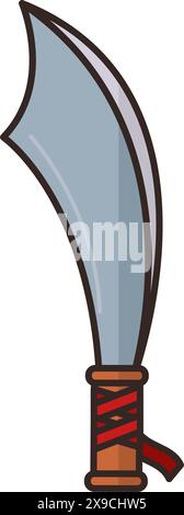Colored sword medieval weapon icon Vector illustration Stock Vector ...