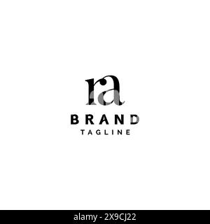 initials ra in classic style. Minimalist Letter ra Logo Design. Classic Minimalis Initial Letter ra Logo Template. Stock Vector