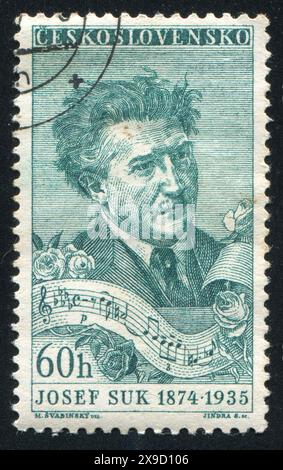 CZECHOSLOVAKIA - CIRCA 1957: stamp printed by Czechoslovakia, shows Josef Suk, circa 1957 Stock Photo